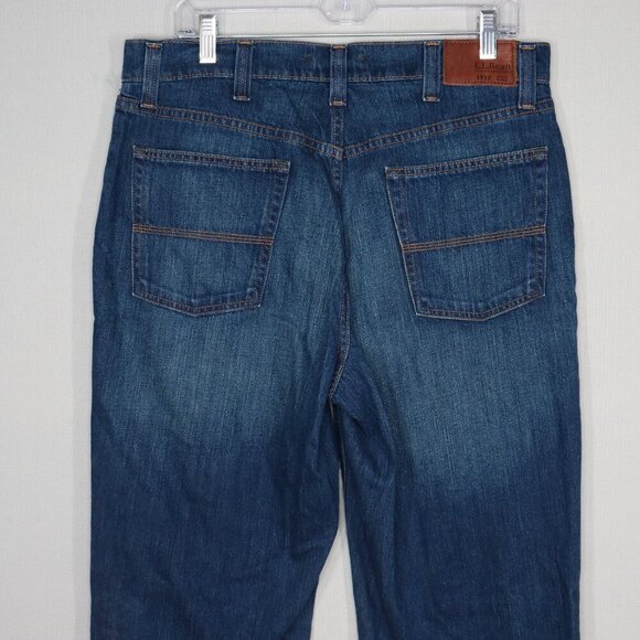 LL Bean Men's Classic Fit Straight Leg Denim Jeans Blue Size 34x34 - Picture 5 of 6